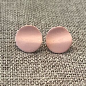 Vintage Pink Clip-On Earrings | Retro Round Statement Jewelry